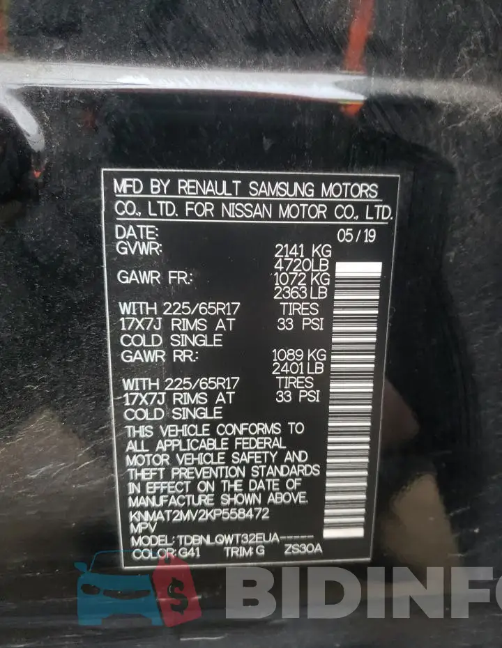 KNMAT2MV2KP558472 Photo# 14
