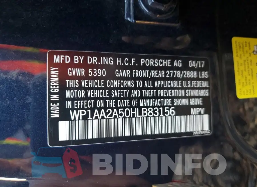WP1AA2A50HLB83156 Photo# 13