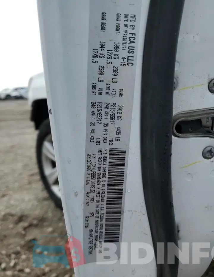 1C4NJPBB5FD349151 Photo# 12