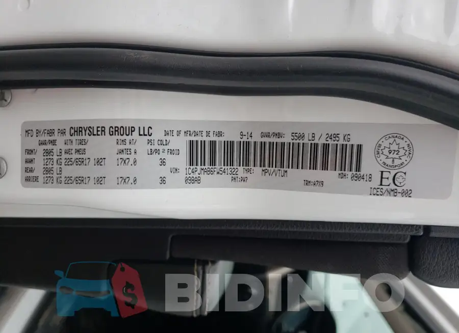 1C4PJMAB6FW541322 Photo# 13
