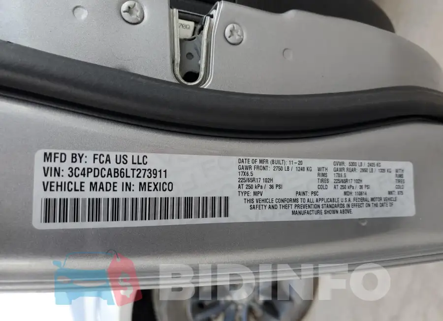 3C4PDCAB6LT273911 Photo# 13