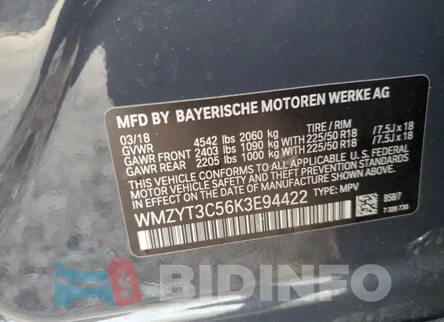WMZYT3C56K3E94422 Photo# 12