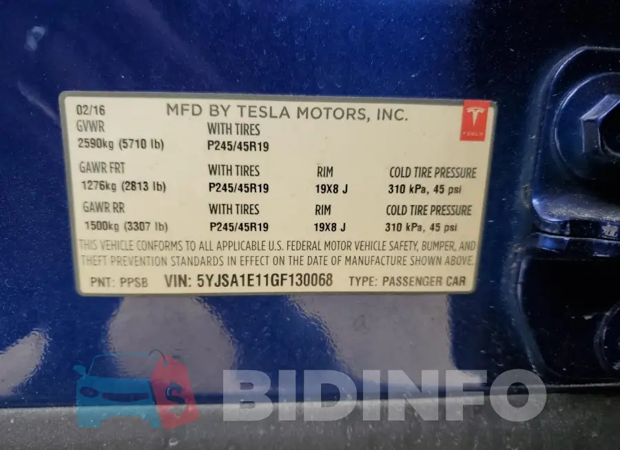 5YJSA1E11GF130068 Photo# 13