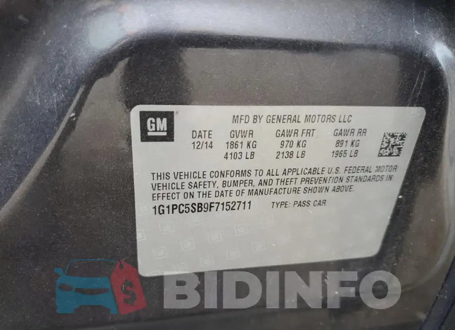 1G1PC5SB9F7152711 Photo# 12