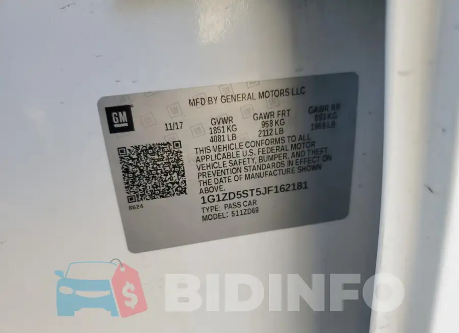1G1ZD5ST5JF162181 Photo# 12
