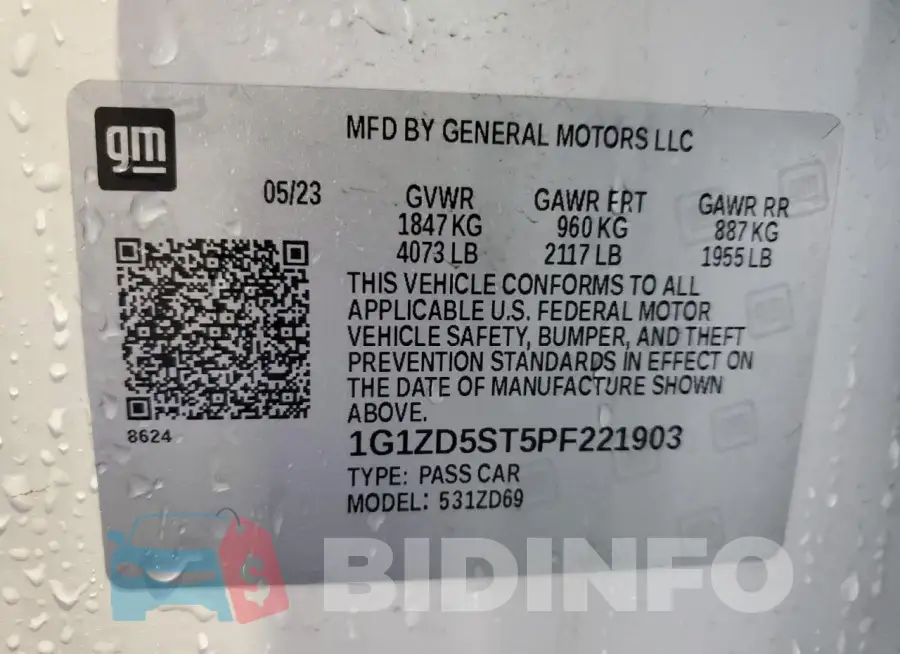 1G1ZD5ST5PF221903 Photo# 13