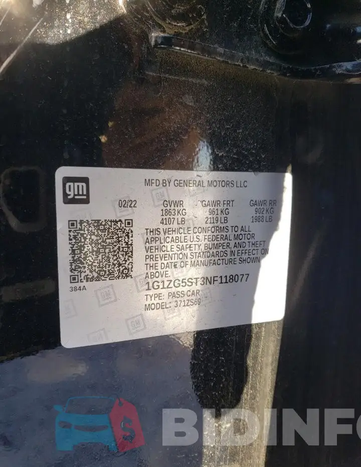 1G1ZG5ST3NF118077 Photo# 12