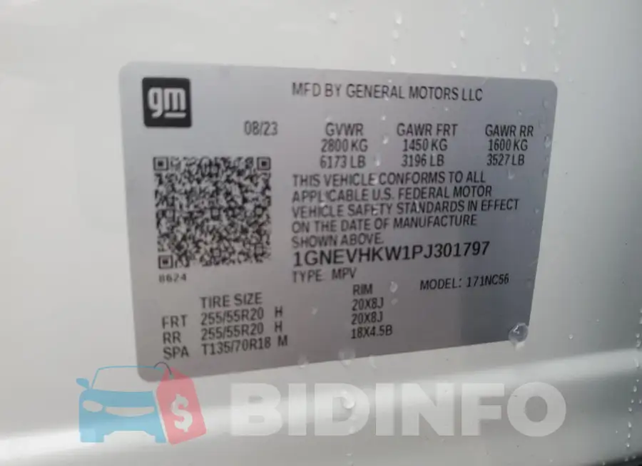 1GNEVHKW1PJ301797 Photo# 13