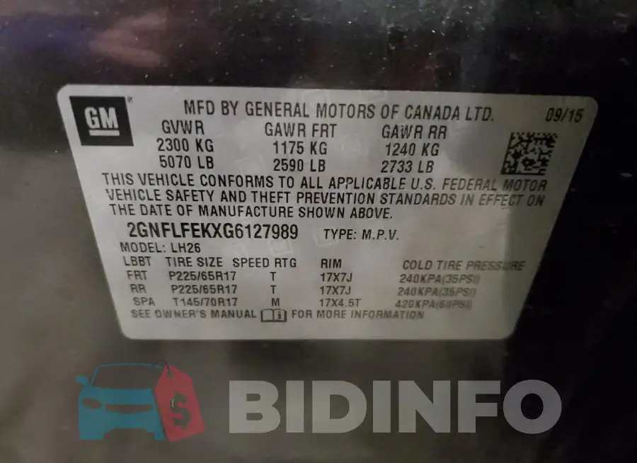 2GNFLFEKXG6127989 Photo# 13