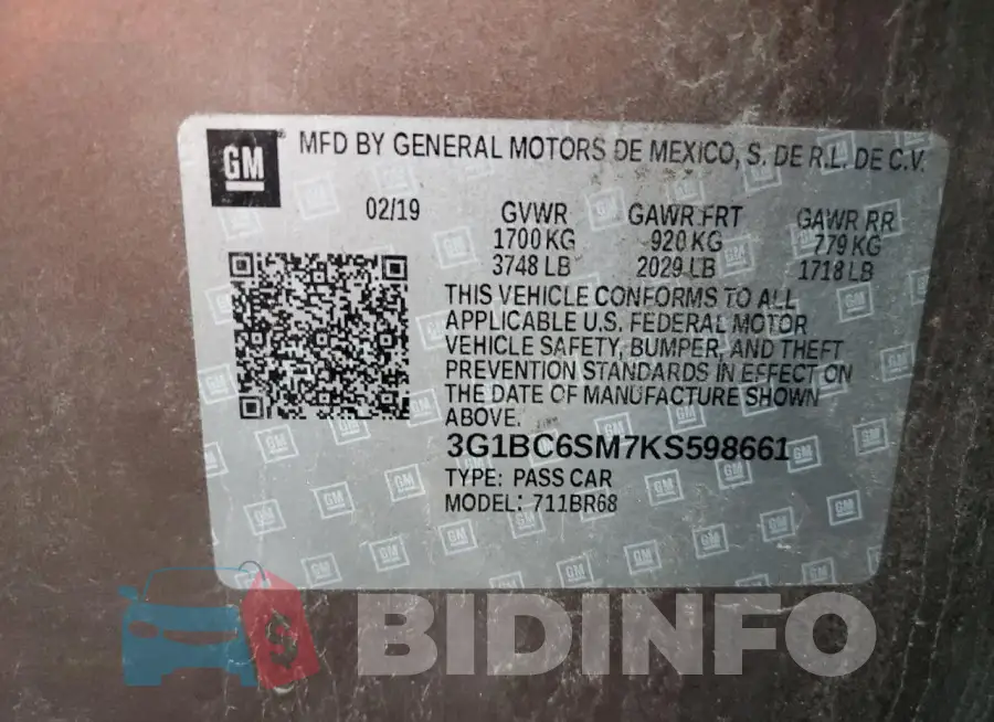 3G1BC6SM7KS598661 Photo# 12