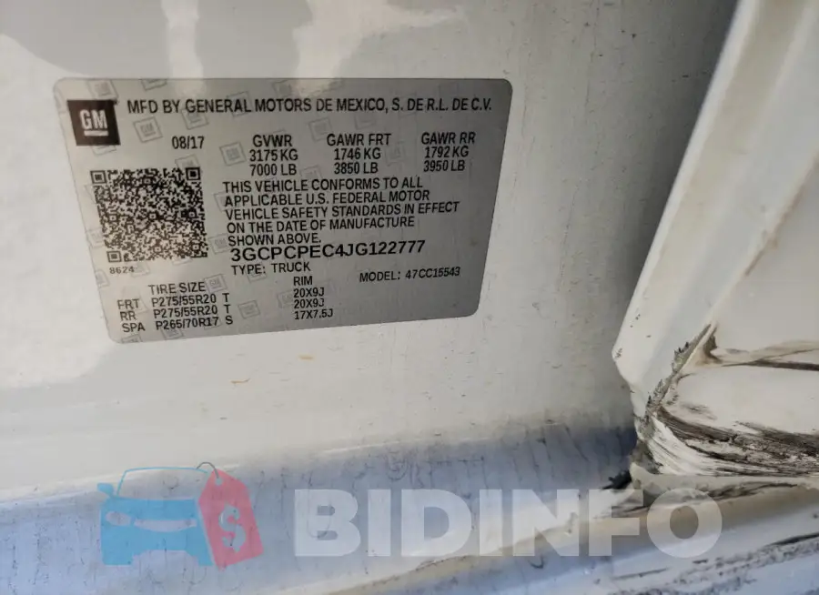 3GCPCPEC4JG122777 Photo# 12