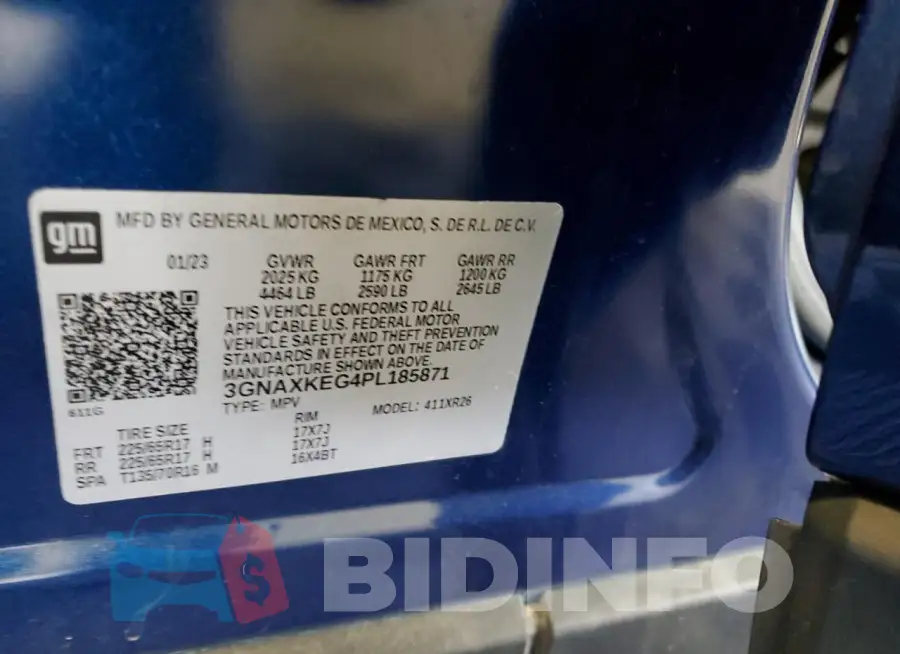 3GNAXKEG4PL185871 Photo# 13