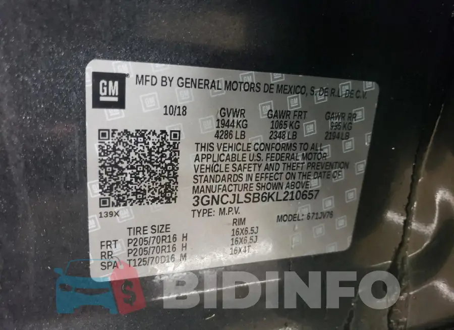 3GNCJLSB6KL210657 Photo# 13