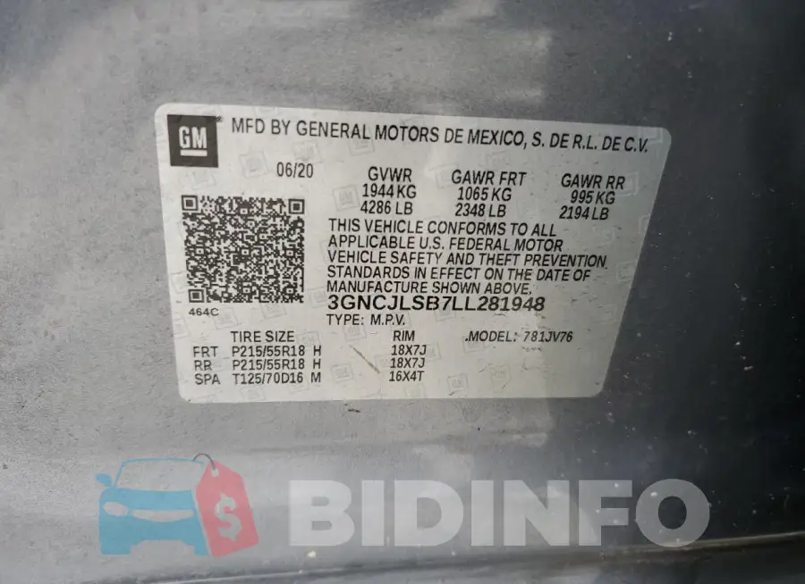 3GNCJLSB7LL281948 Photo# 12