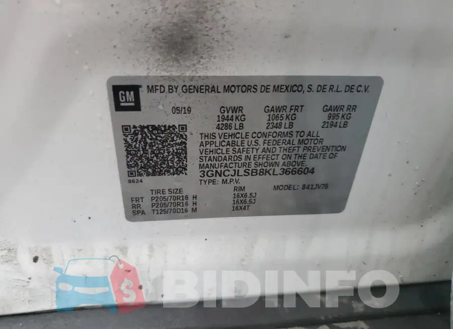 3GNCJLSB8KL366604 Photo# 12