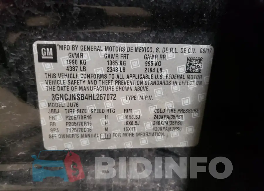 3GNCJNSB4HL267072 Photo# 13