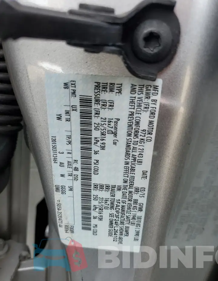 1FADP3F24FL264102 Photo# 12