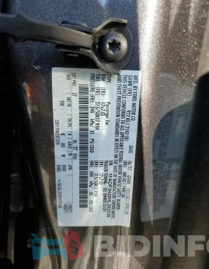 1FADP3H25HL302338 Photo# 12