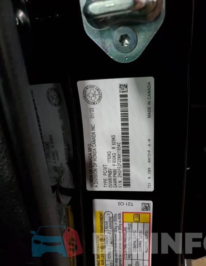 2HGFE2F25NH116542 Photo# 13
