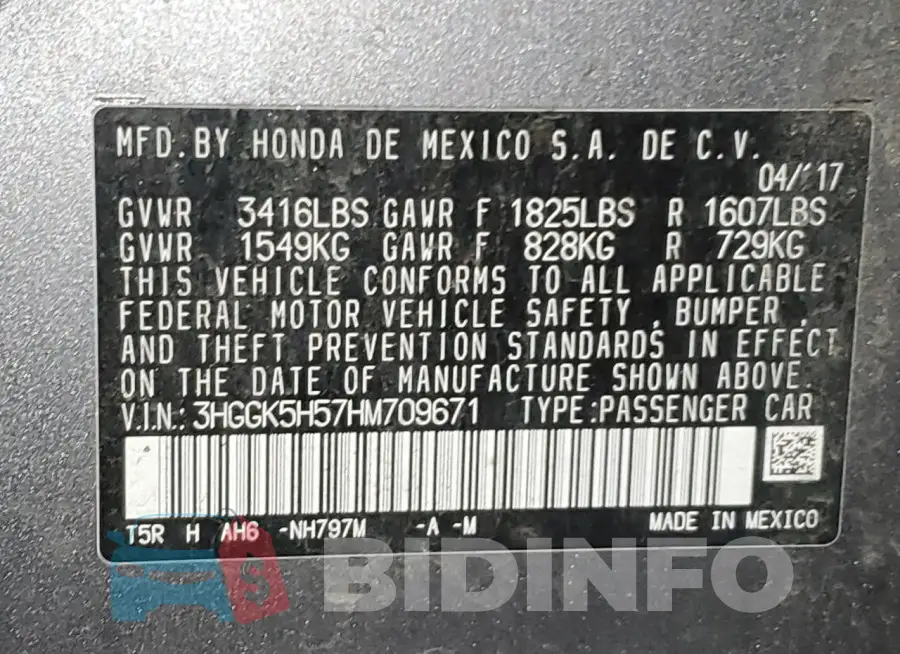 3HGGK5H57HM709671 Photo# 12