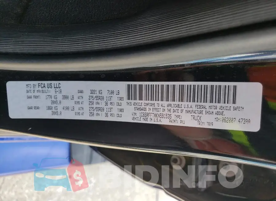 1C6SRFFTXKN591535 Photo# 13