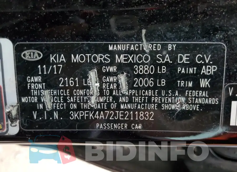 3KPFK4A72JE211832 Photo# 13