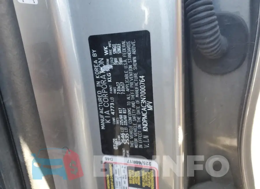 KNDPMCAC3N7000764 Photo# 13