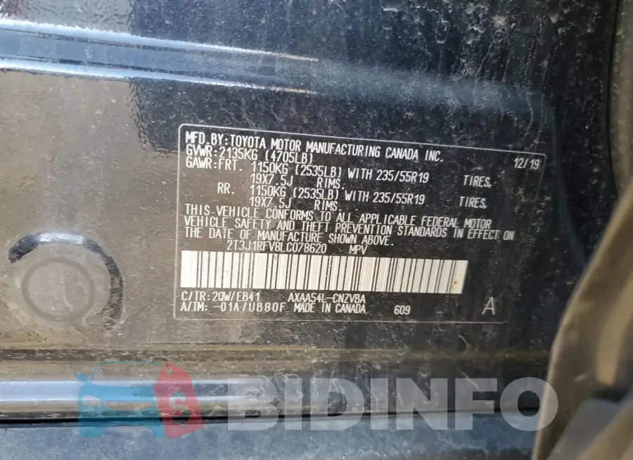 2T3J1RFV8LC078620 Photo# 13