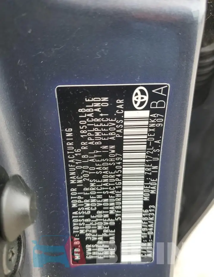 5YFBURHE1GP450497 Photo# 12