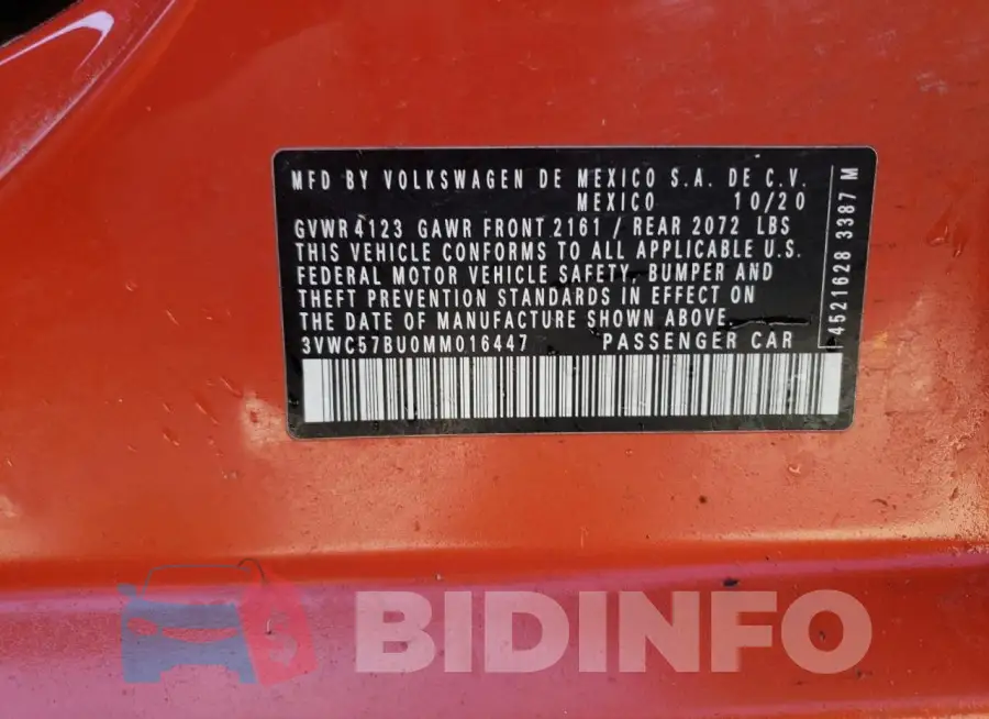 3VWC57BU0MM016447 Photo# 13