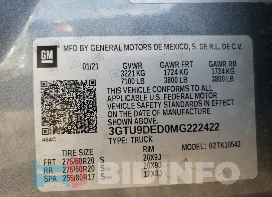 3GTU9DED0MG222422 Photo# 12