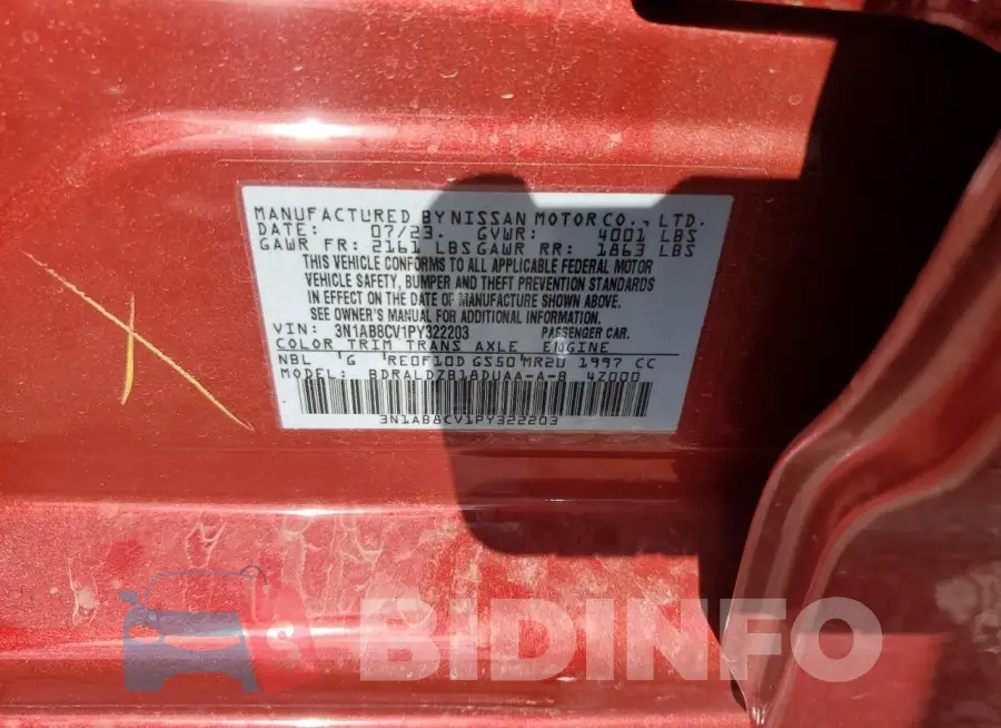 3N1AB8CV1PY322203 Photo# 12