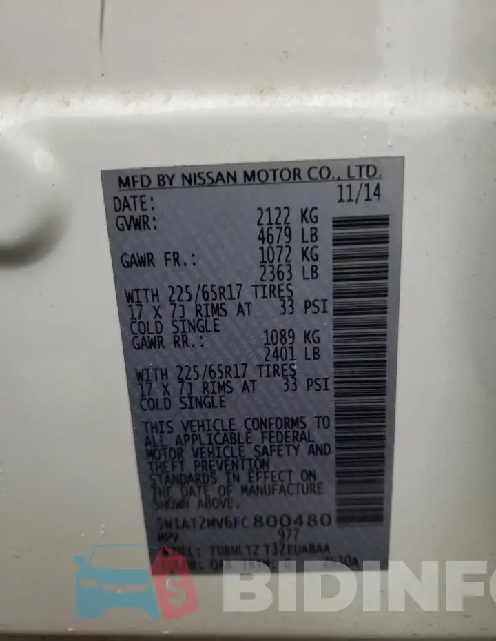 5N1AT2MV6FC800480 Photo# 13