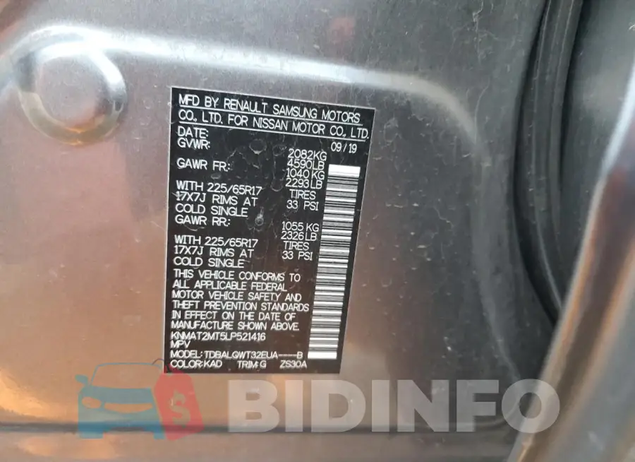 KNMAT2MT5LP521416 Photo# 12