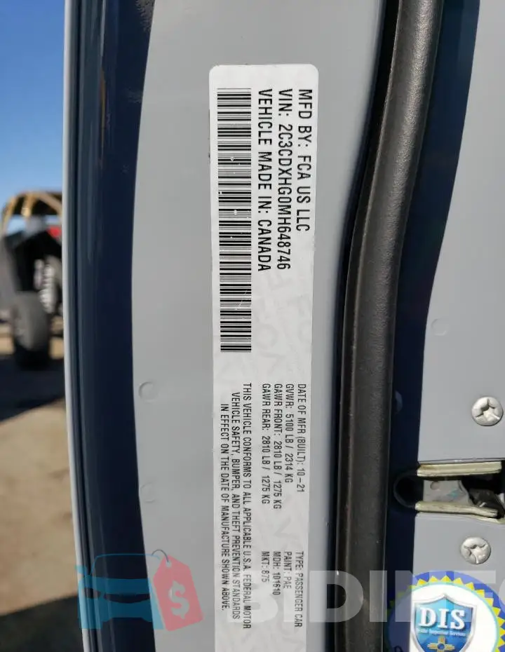 2C3CDXHG0MH648746 Photo# 13