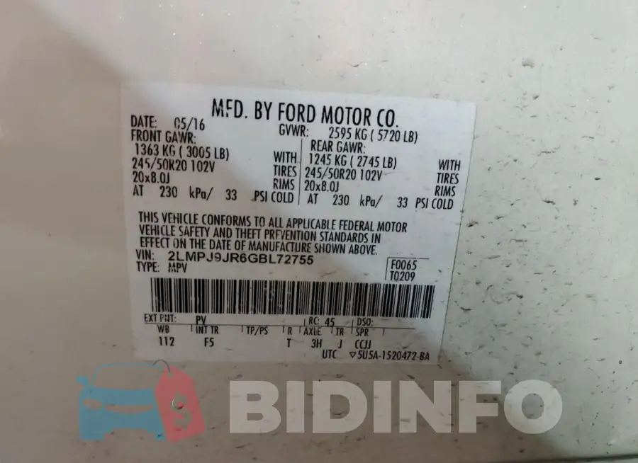 2LMPJ9JR6GBL72755 Photo# 13