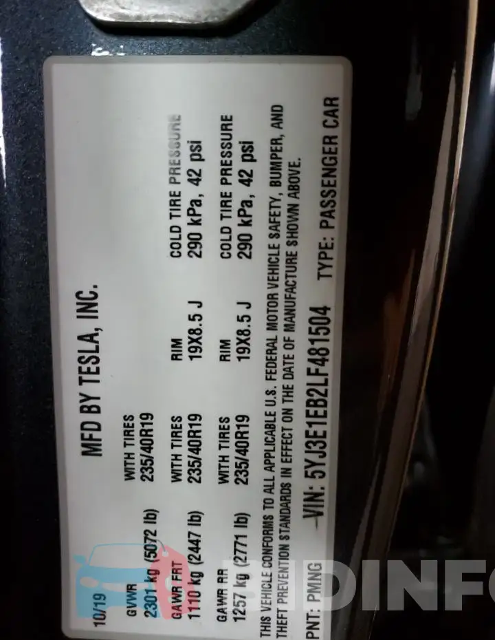 5YJ3E1EB2LF481504 Photo# 14