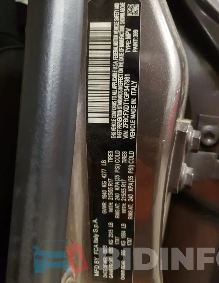 ZFBCFXDT1GP347981 Photo# 12