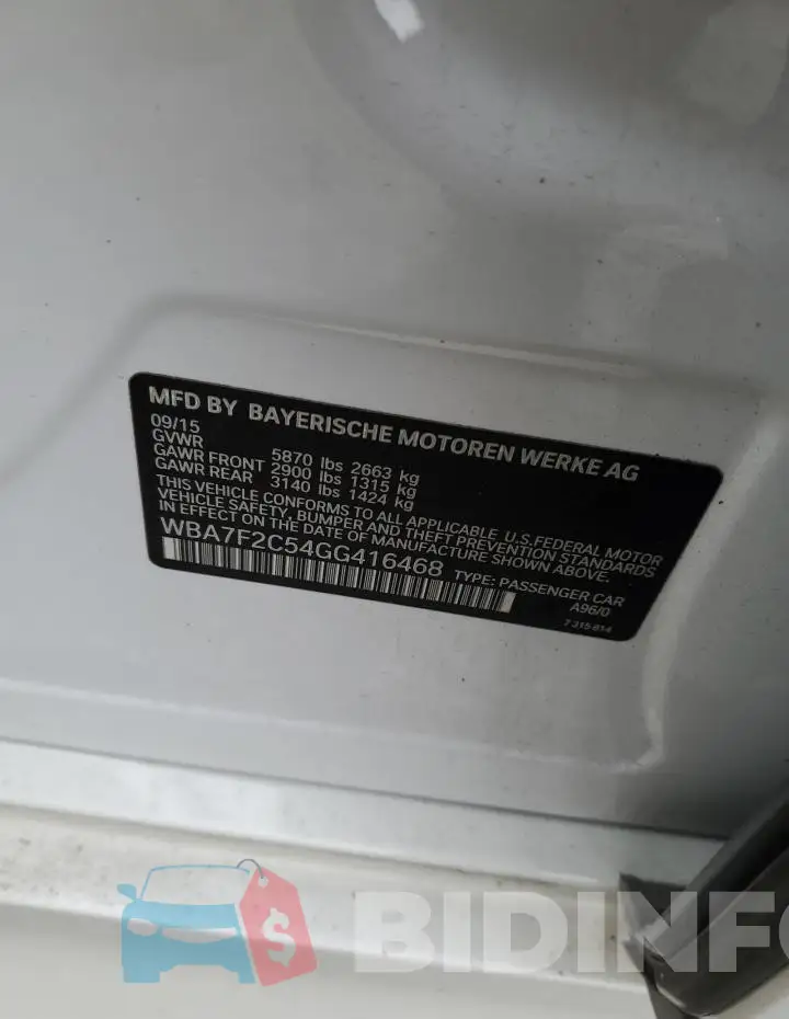 WBA7F2C54GG416468 Photo# 12