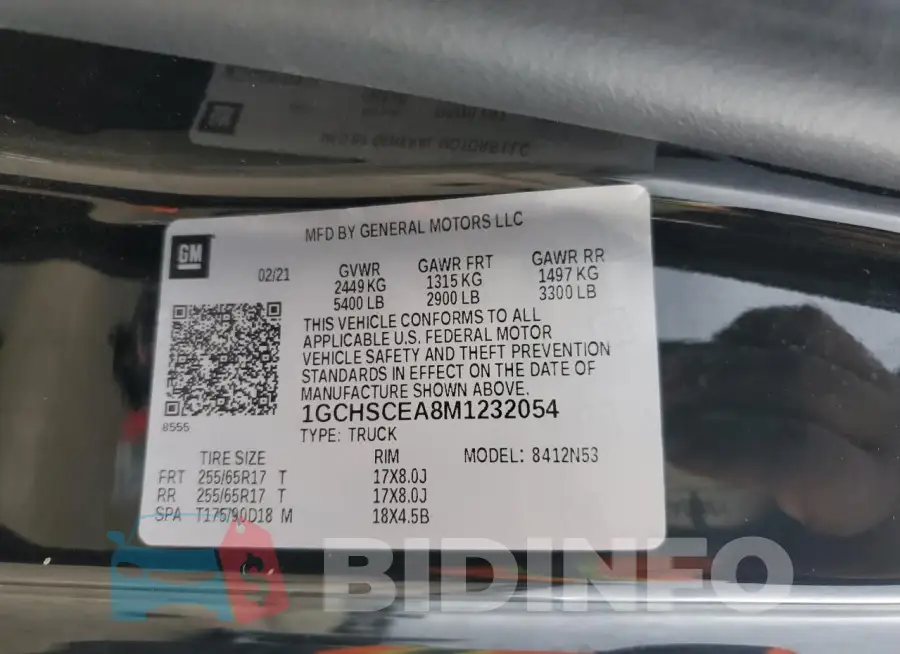 1GCHSCEA8M1232054 Photo# 13
