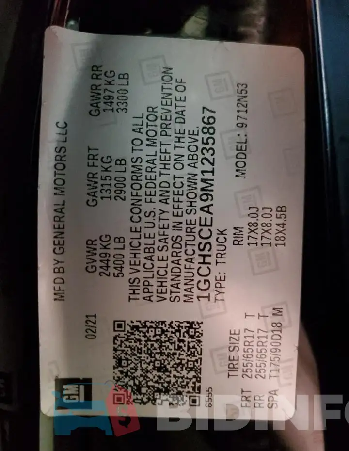 1GCHSCEA9M1235867 Photo# 12