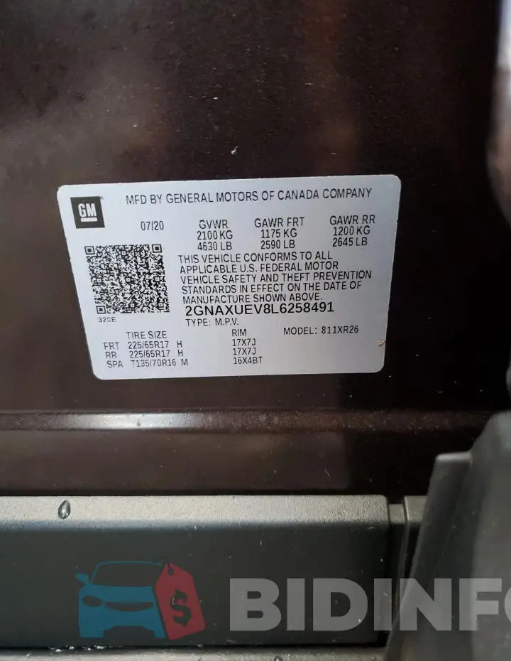 2GNAXUEV8L6258491 Photo# 13