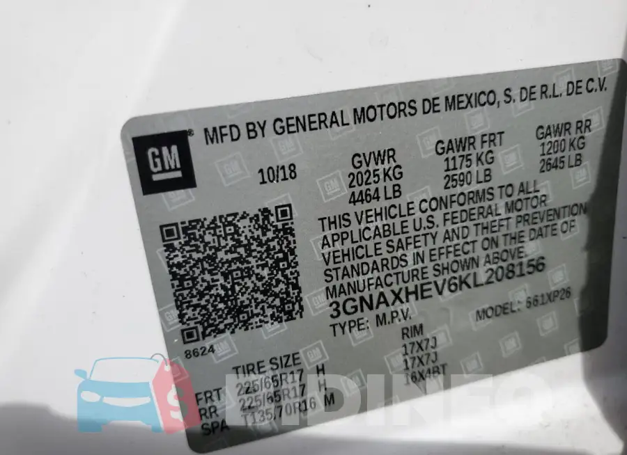 3GNAXHEV6KL208156 Photo# 12