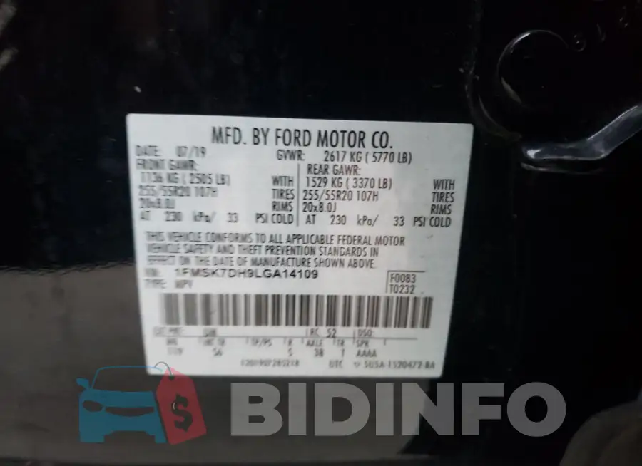 1FMSK7DH9LGA14109 Photo# 12