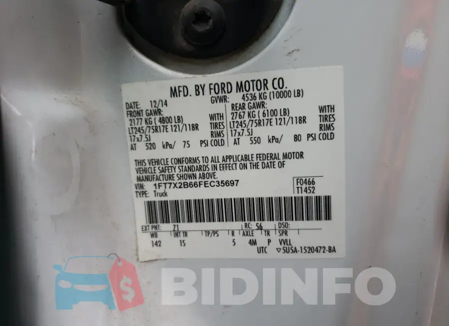 1FT7X2B66FEC35697 Photo# 12