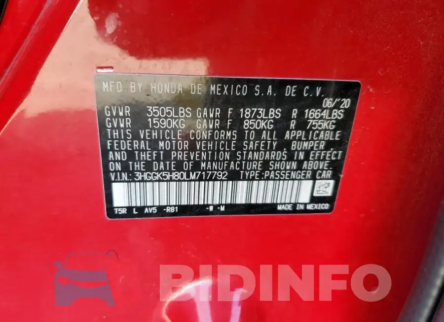 3HGGK5H80LM717792 Photo# 12