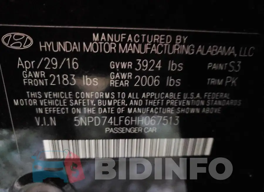 5NPD74LF6HH067513 Photo# 12