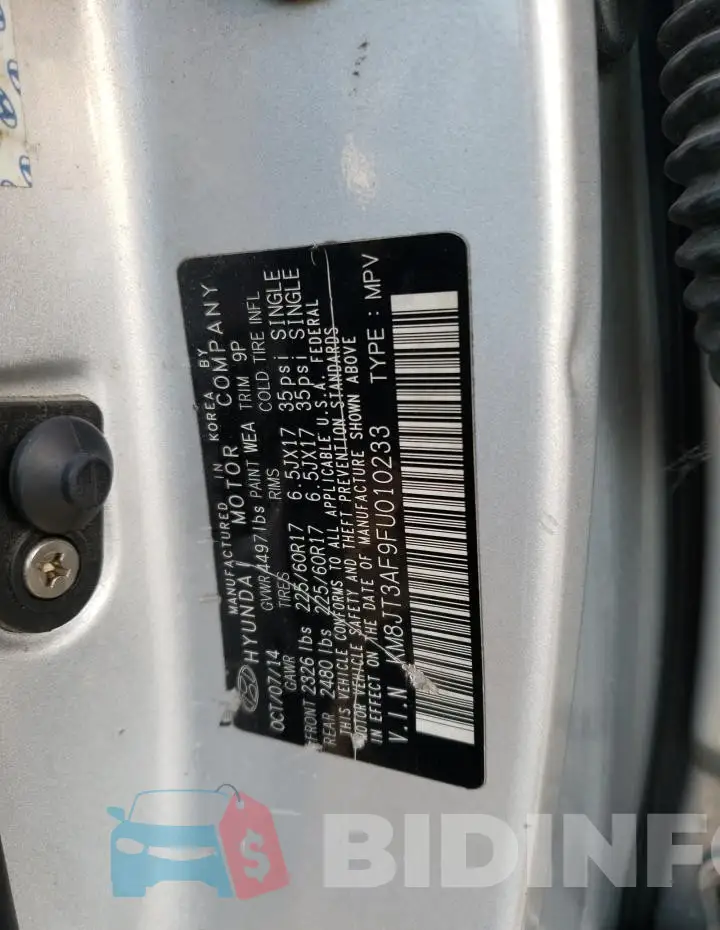 KM8JT3AF9FU010233 Photo# 13