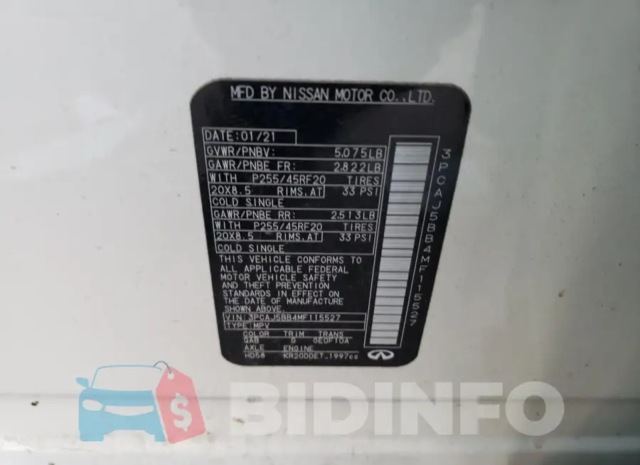 3PCAJ5BB4MF115527 Photo# 13