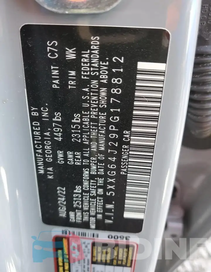 5XXG64J29PG178812 Photo# 12
